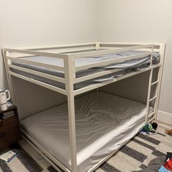 White Metal Bunk Beds 