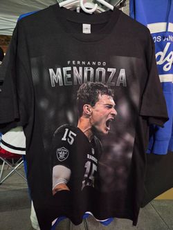RAIDERS TEE SHIRTS - MENDOZA CROSBY JEANTY - MEN SIZES