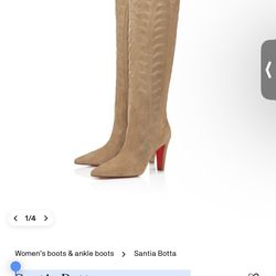 Santia Botta 85 mm Boots - Veau velours - Lionne - Women