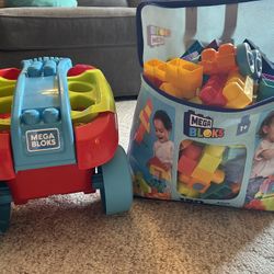 Mega Bloks and Wagon