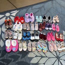 Lot Of 25 Baby Girl Shoes 1-2 Years Old (size 7,8,9,10)