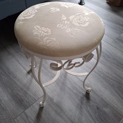 Vanity Stool.  Wrought Iron