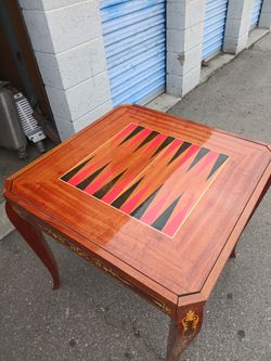 Antique, Italian, inlaid , gaming table.