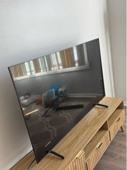 OAKHAM HOME Fluted TV Stands for Living Room, Heavy Duty Entertainment Center with Storage, Mid Century Modern Television Stands for 60/65/70/75 TV, O