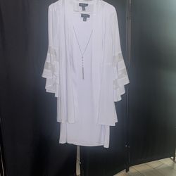 White Dress With Coat 
