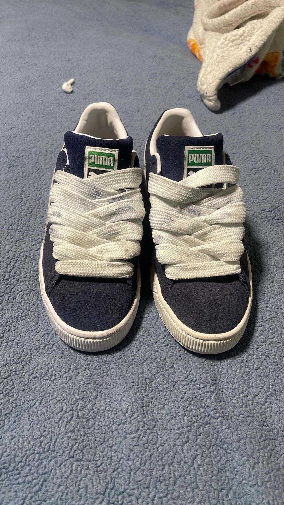 Puma suede navy blue