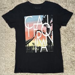 Modern Amusement Men’s S Black Crew Neck Graphic Print Short Sleeve T-Shirt USA 