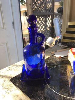 Vintage Colbalt Blue Glass Set