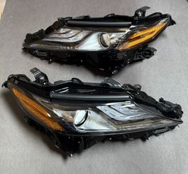  Pair 2018-2024 Toyota Camry XLE XSE LED Headlights Assembly Black Driver Side Headlamps 