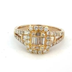 Woman’s Ladies 14k Yellow Gold 1.05 CTW Baguette Diamond Band Ring Size 7 GP3092820