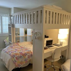 PB Full Size Loft Bed System $900 OBO