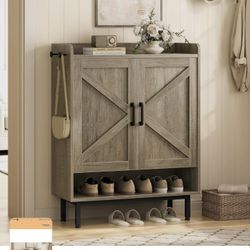 Yaheetech Shoe Storage Cabinet with Doors