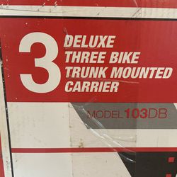 New Deluxe 3 Bike Trunk Mounted Bike Carrier, $40