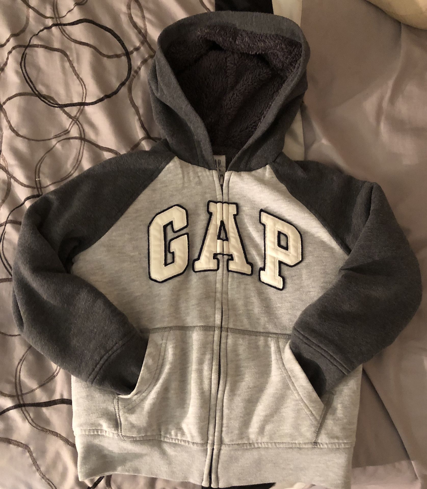 GAP Cozy Faux Fur Logo Hoodie for boys