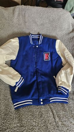LA Clippers JH Design Royal/White Reversible Fleece & Faux Leather Full-Snap Jacket