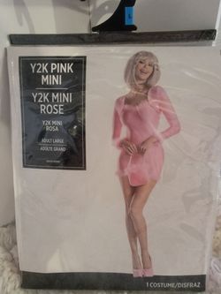 Y2K Pink Mini Rose Halloween Costume Size Adult Large