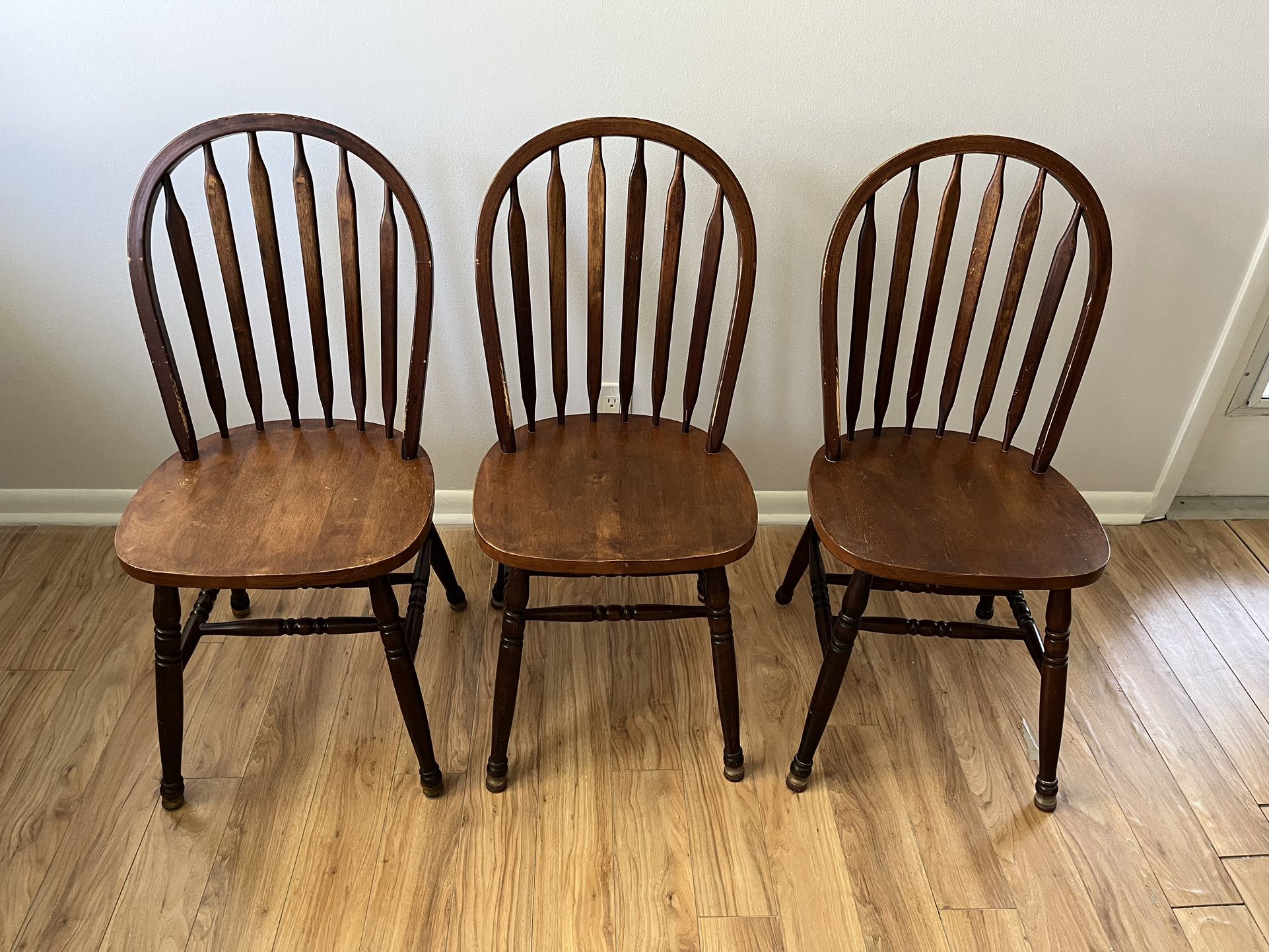 “3 “ Used Wooden Chairs
