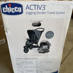New Chicco Activ3 Jogging Stroller Travel System - Solar $629.99