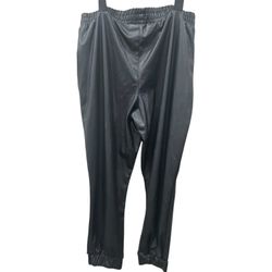 Like an Angel Faux Leather Cargo Pants with Suspenders, Size 2X 