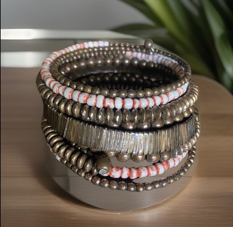Vintage Copper Wrap Memory Bracelet