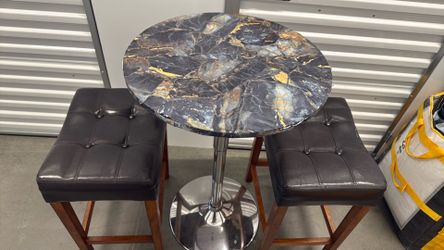 Side table with high chair