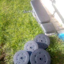 Weights And Workout Bench 
