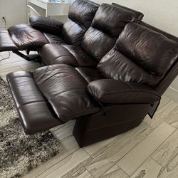 Brown Leather Couch