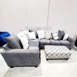 120IN BRAND NEW GREY SECTIONAL SAME DAY DELIVERY 