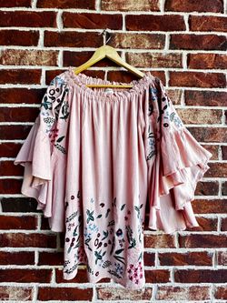 Umgee Embroidery Blouse
