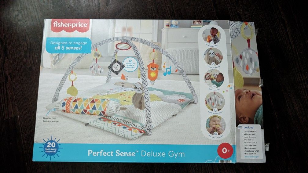 Fisher-Price Baby Playmat Perfect Sense Deluxe Gym Extra Large With Lights