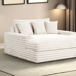 OVERSIZED TWO ARM CHAISE AVAILABLE IN WHITE OR BLACK