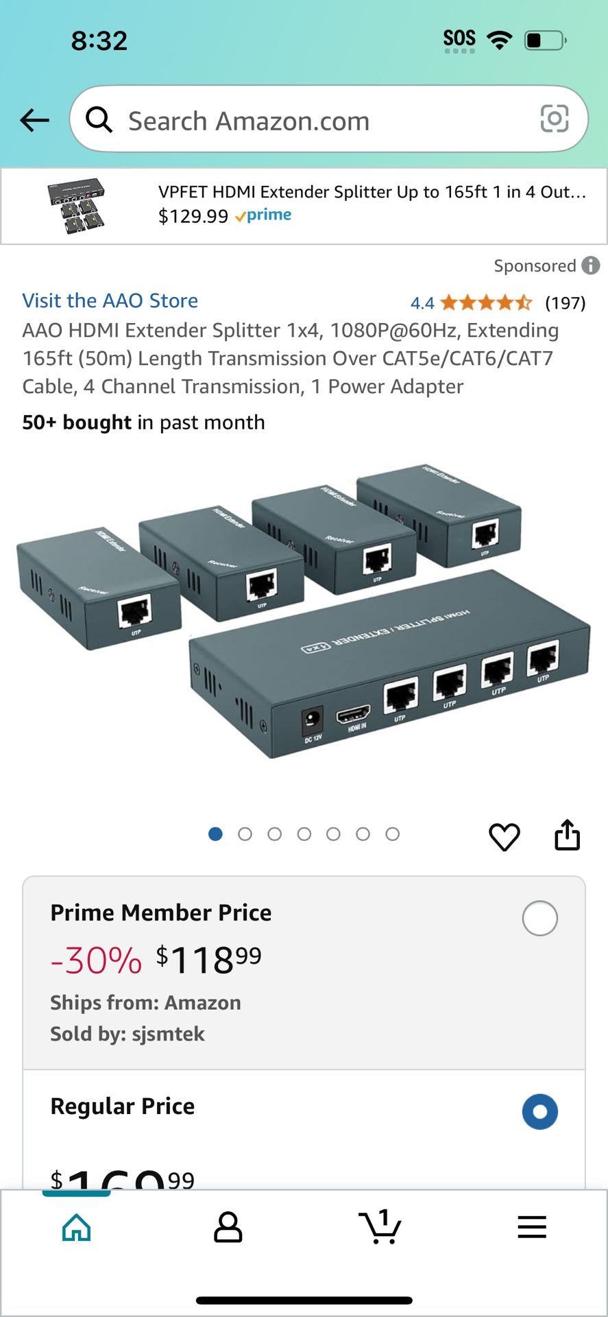Brand New Never Used HDMI Splitter