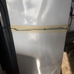 White Whirlpool Up And Down Refrigerator