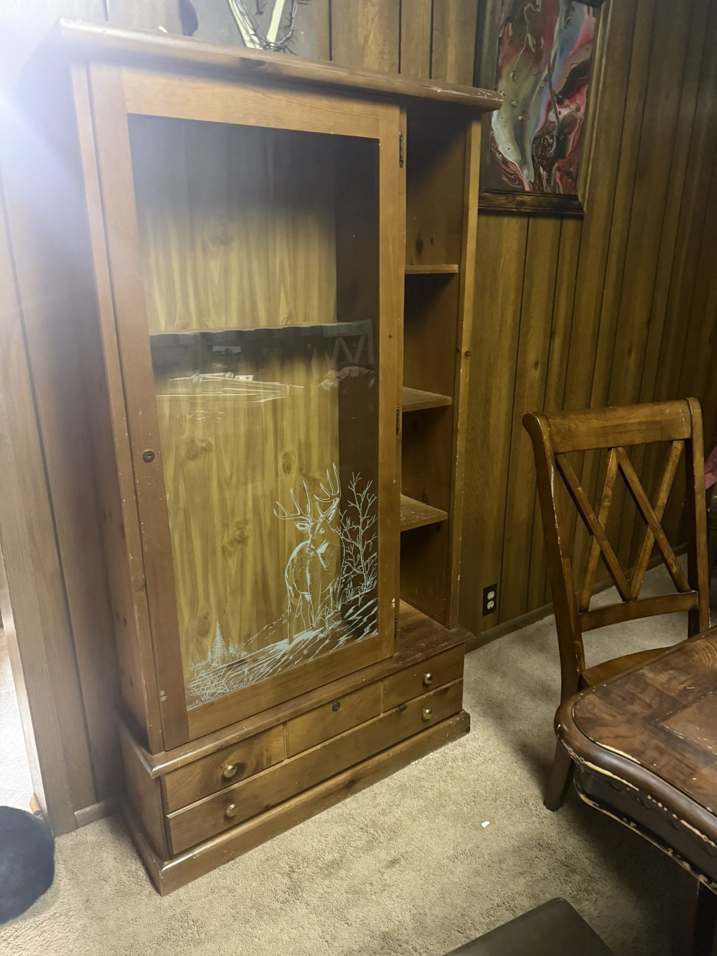 Wooden Gun Cabinet