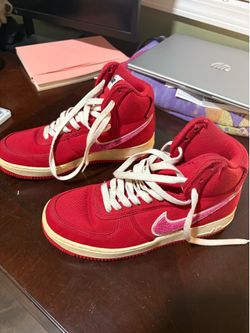 Red Air Force Ones, size 7, used