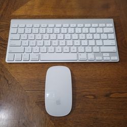 Apple Keyboard And Mouse.  Bluetooth.  Good Condition 