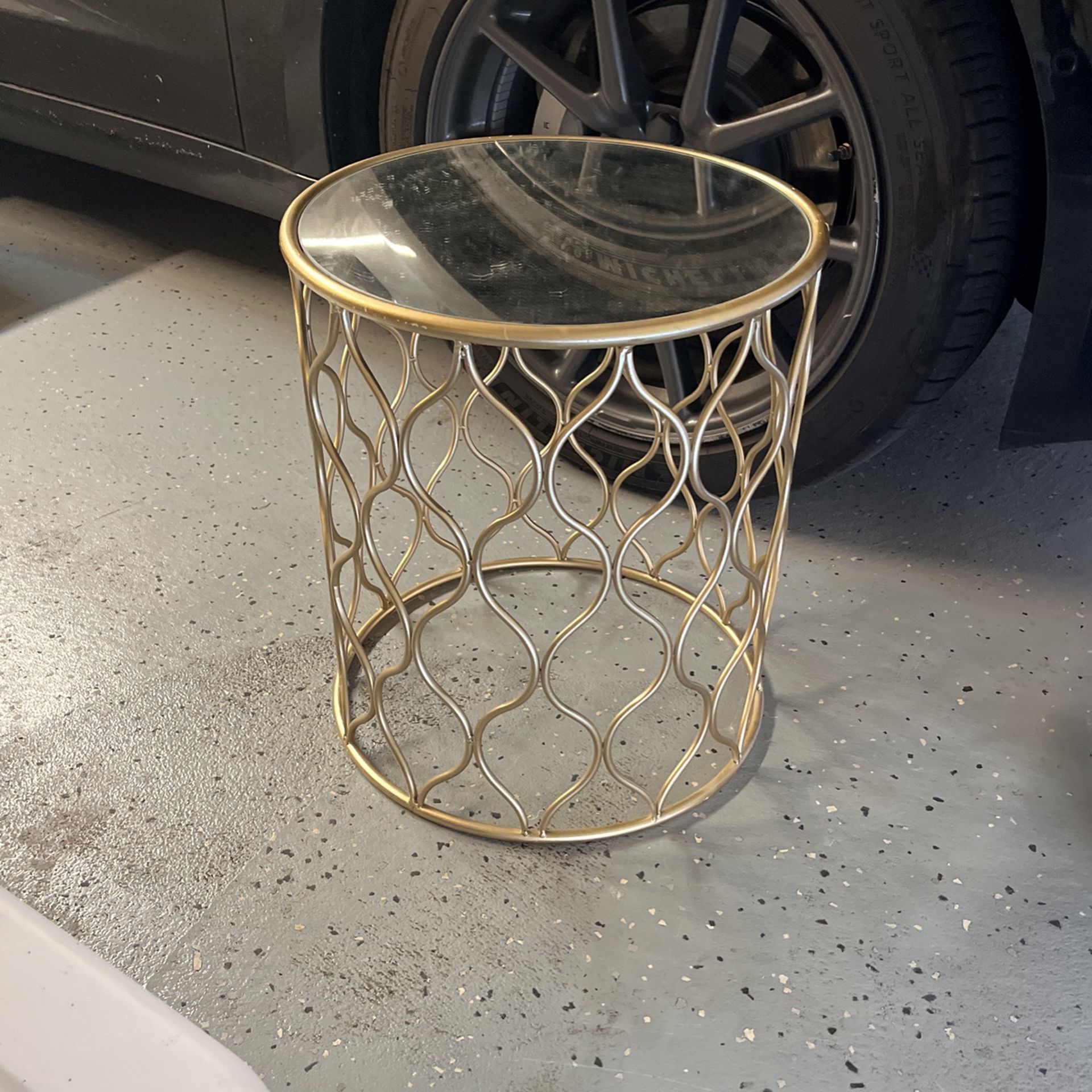 Gold side table