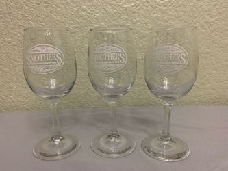 Vintage Smothers Fine Sonoma Wine Tasting Glasses - Set of 3