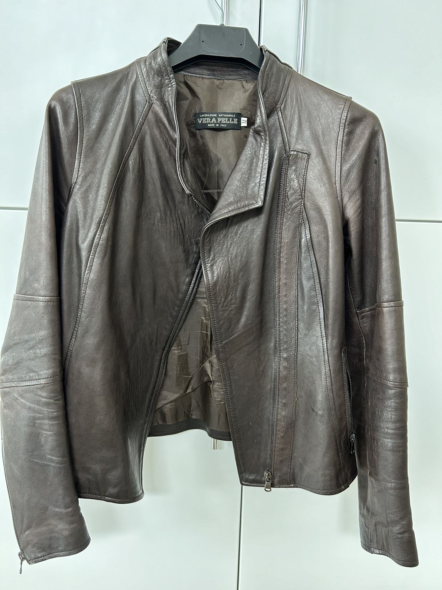 Woman Brown Leather Jacket 