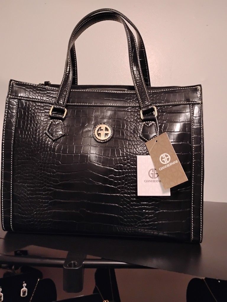 New Gianni Bernini Croc Handbag