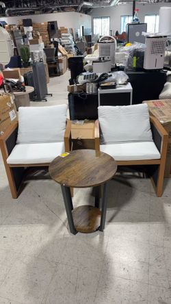 💞 3 Pieces Modern Aluminum & Ropes Outdoor Patio Dining Chair Set$290