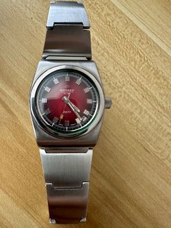 Rare early 1970s Movado-Zenith Defy Sub-Sea HS 388 High-Beat automatic wristwatch.