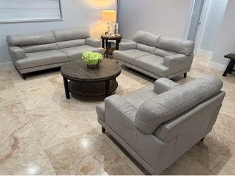 Leather Sofa Set (sofa, loveseat, armchair)