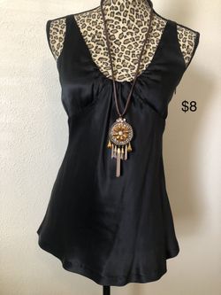 Black Satin Blouse 