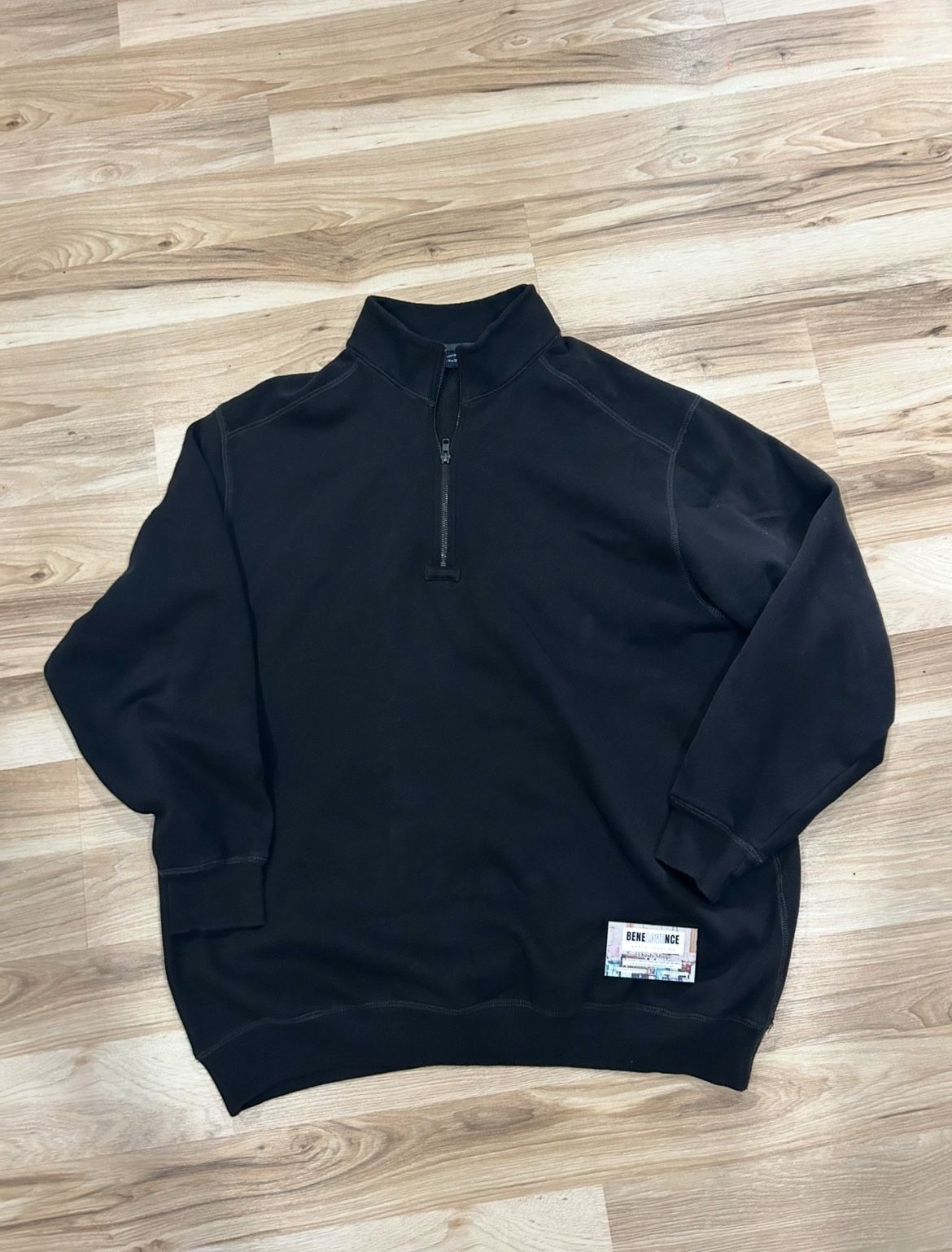 Men’s Black Quarter-Zip Pullover | Benevolence Lounge Edition (Size XXL)