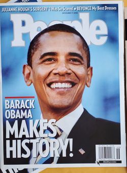 PEOPLE MAGAZINE Barack Obama MAKES HISTORY! Nov. 17 2008