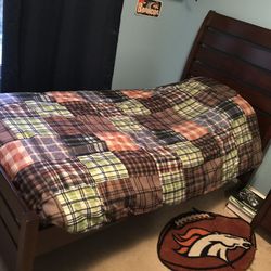 Cherry Wood Twin Bed Frame And Headboard