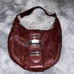Michael Kors Gorgeous Maroon & Silver Soft Leather Purse