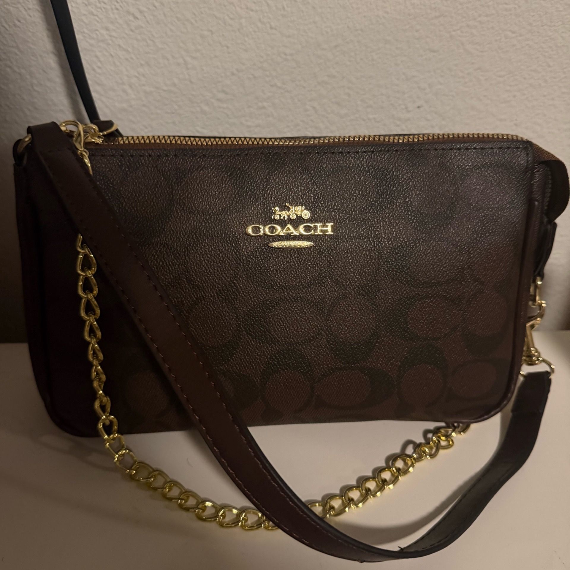 Brown coach purse