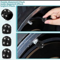 Tire Valve Stem Caps Bling Rhinestone Car Accessories  Thumbnail